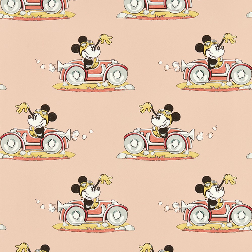 Minnie on the Move Wallpaper 217268 by Disney Home x Sanderson in Candy Floss